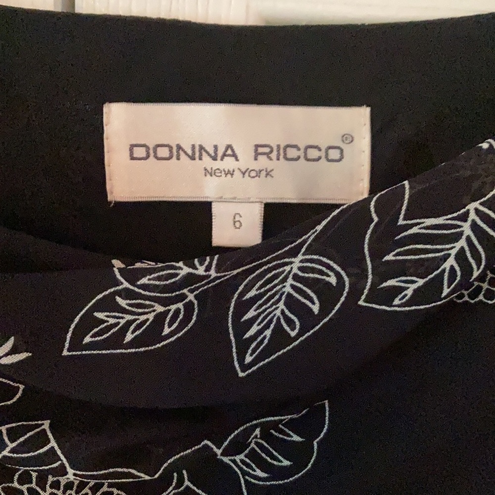 Donna Ricco Asymmetrical Ruffle Hem Dress size 6 - Picture 2 of 6